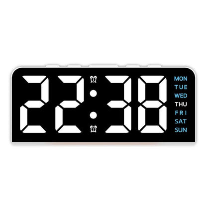 USB Powered Digital Alarm Clock With Mood Light Dual Alarm And Snooze 14