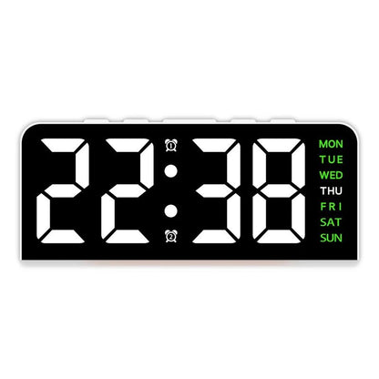 USB Powered Digital Alarm Clock With Mood Light Dual Alarm And Snooze 16