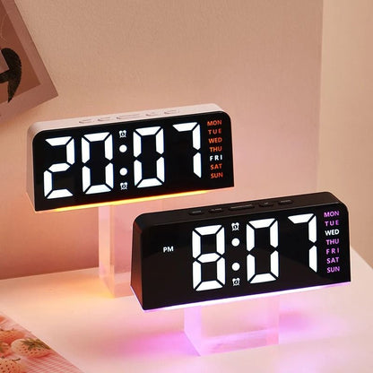 USB Powered Digital Alarm Clock With Mood Light Dual Alarm And Snooze 3