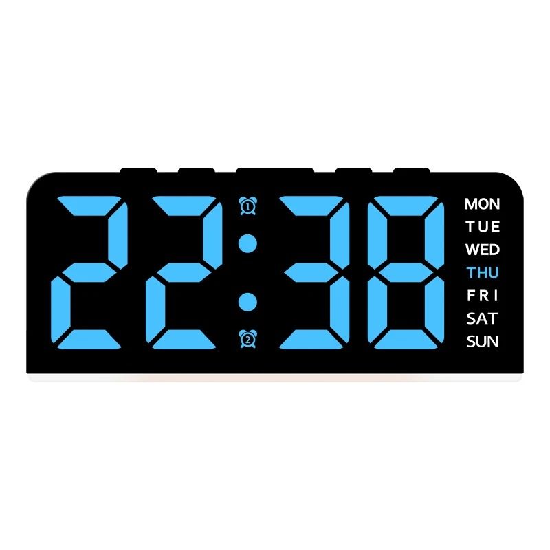 USB Powered Digital Alarm Clock With Mood Light Dual Alarm And Snooze 6