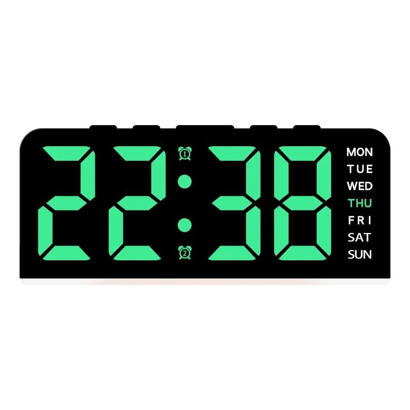 USB Powered Digital Alarm Clock With Mood Light Dual Alarm And Snooze 7
