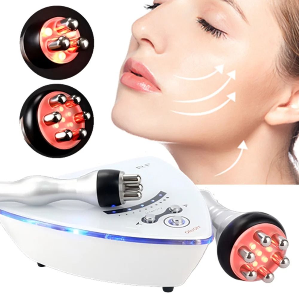 Radio Frequency Skin Tightening Device with Red Light Therapy for Face and Neck