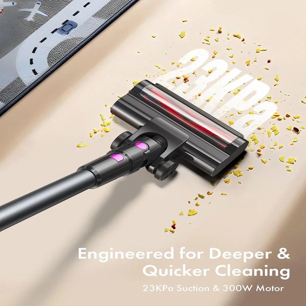 Cordless Stick Vacuum Cleaner With 23KPa Suction And LED Display 3