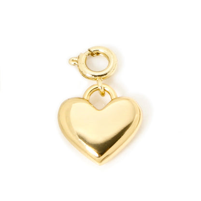 Gold Plated Brass Charms With Spring Ring Clasp Heart  Horseshoe Pendants For DIY Necklace  Bracele