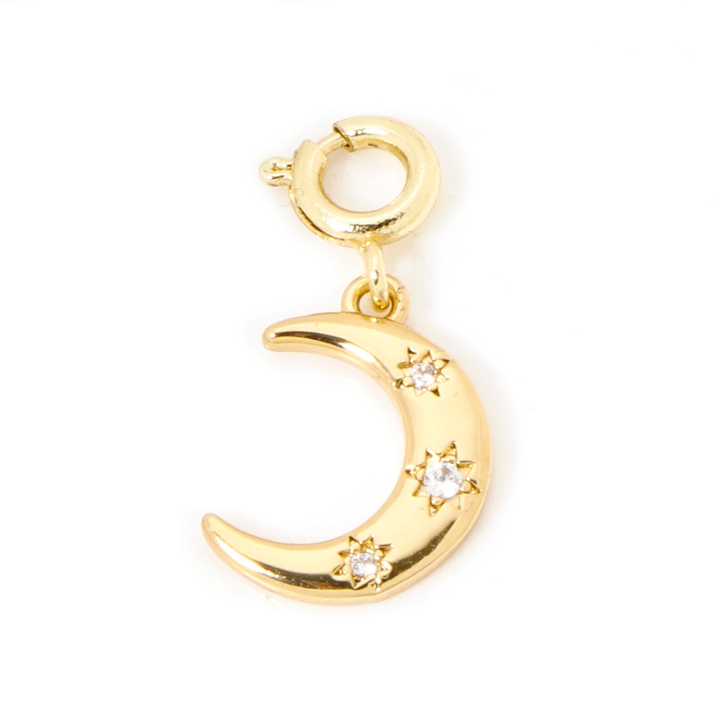 Gold Plated Brass Charms With Spring Ring Clasp Heart  Horseshoe Pendants For DIY Necklace  Bracele