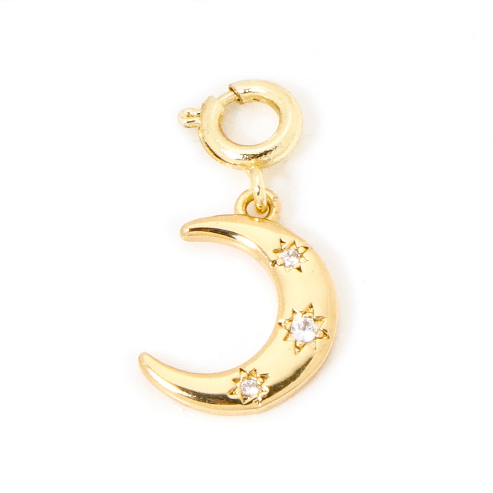 Gold Plated Brass Charms With Spring Ring Clasp Heart  Horseshoe Pendants For DIY Necklace  Bracele