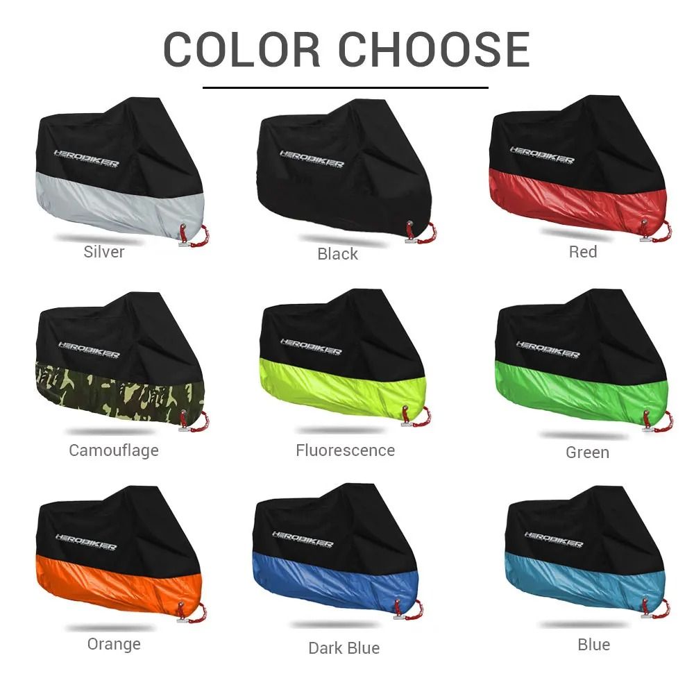 Waterproof Motorcycle Cover Dustproof UV Protective Indoor Outdoor Scooter Cover 5