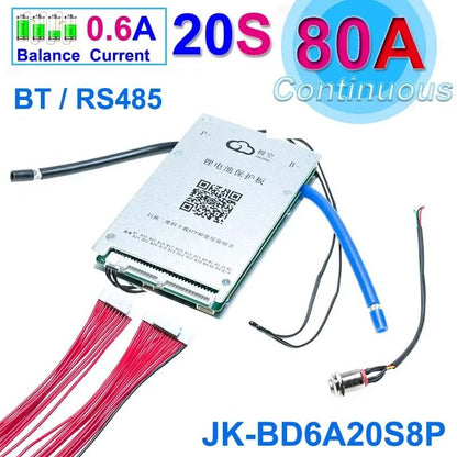 Smart Bluetooth Active Balance BMS For LiIon LiFePo4 LTO Batteries 4S24S 200A300A 13