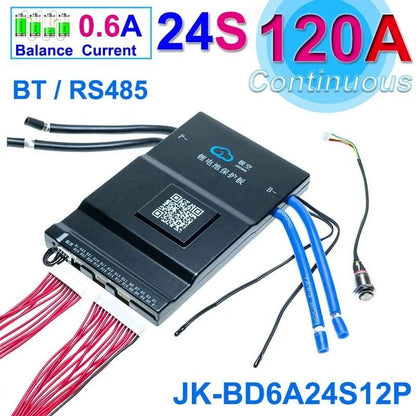Smart Bluetooth Active Balance BMS For LiIon LiFePo4 LTO Batteries 4S24S 200A300A 18