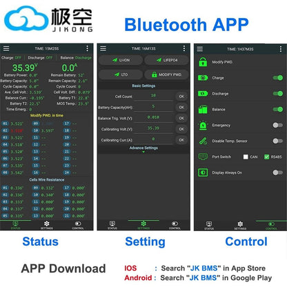 Smart Bluetooth Active Balance BMS For LiIon LiFePo4 LTO Batteries 4S24S 200A300A 2