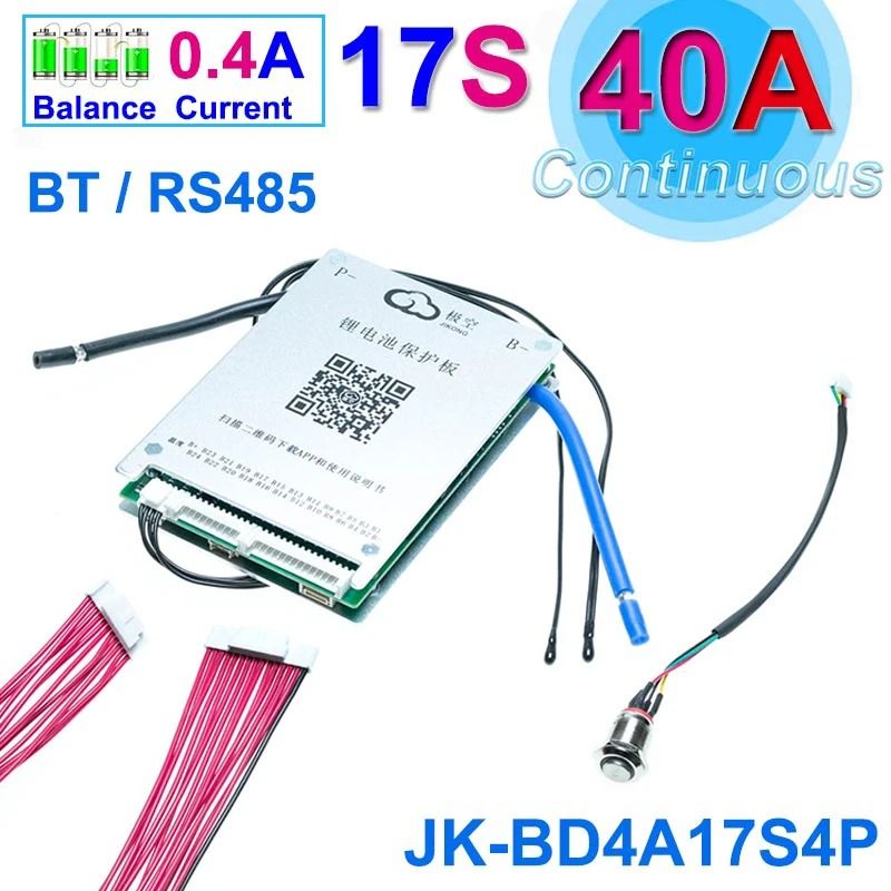 Smart Bluetooth Active Balance BMS For LiIon LiFePo4 LTO Batteries 4S24S 200A300A 4
