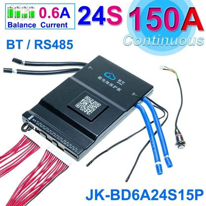 Smart Bluetooth Active Balance BMS For LiIon LiFePo4 LTO Batteries 4S24S 200A300A 20