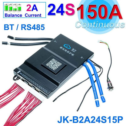 Smart Bluetooth Active Balance BMS For LiIon LiFePo4 LTO Batteries 4S24S 200A300A 23