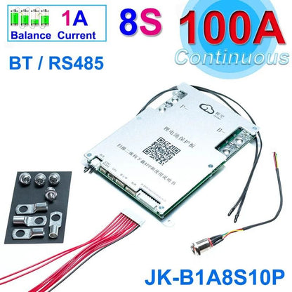 Smart Bluetooth Active Balance BMS For LiIon LiFePo4 LTO Batteries 4S24S 200A300A 26