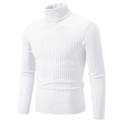 Mens High Neck Knitted Turtleneck Pullover Winter Sweater 3