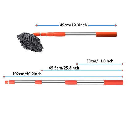 Car Wash Mop Long Handle Retractable Cleaning Brush With Microfiber Head For Cars Boats RV Trucks 5
