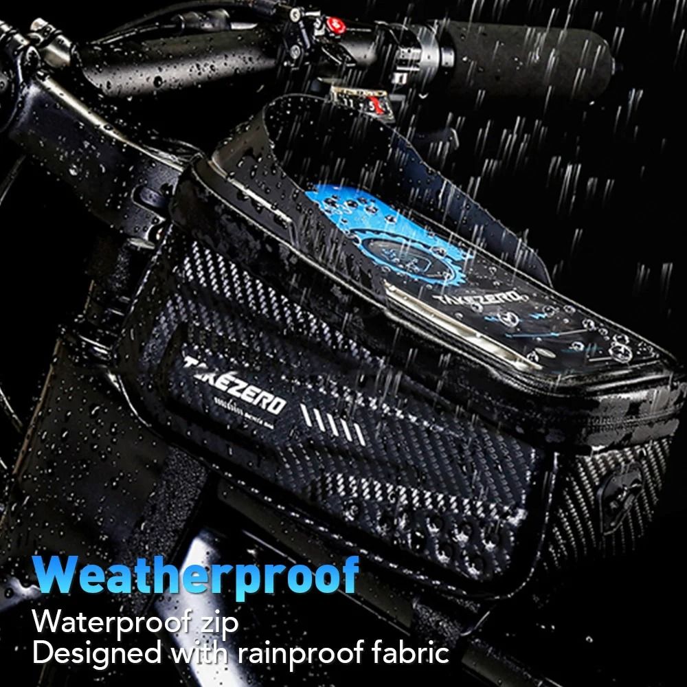 Waterproof Bicycle Frame Bag With Touch Screen Phone Case For 65 Inch Devices 1