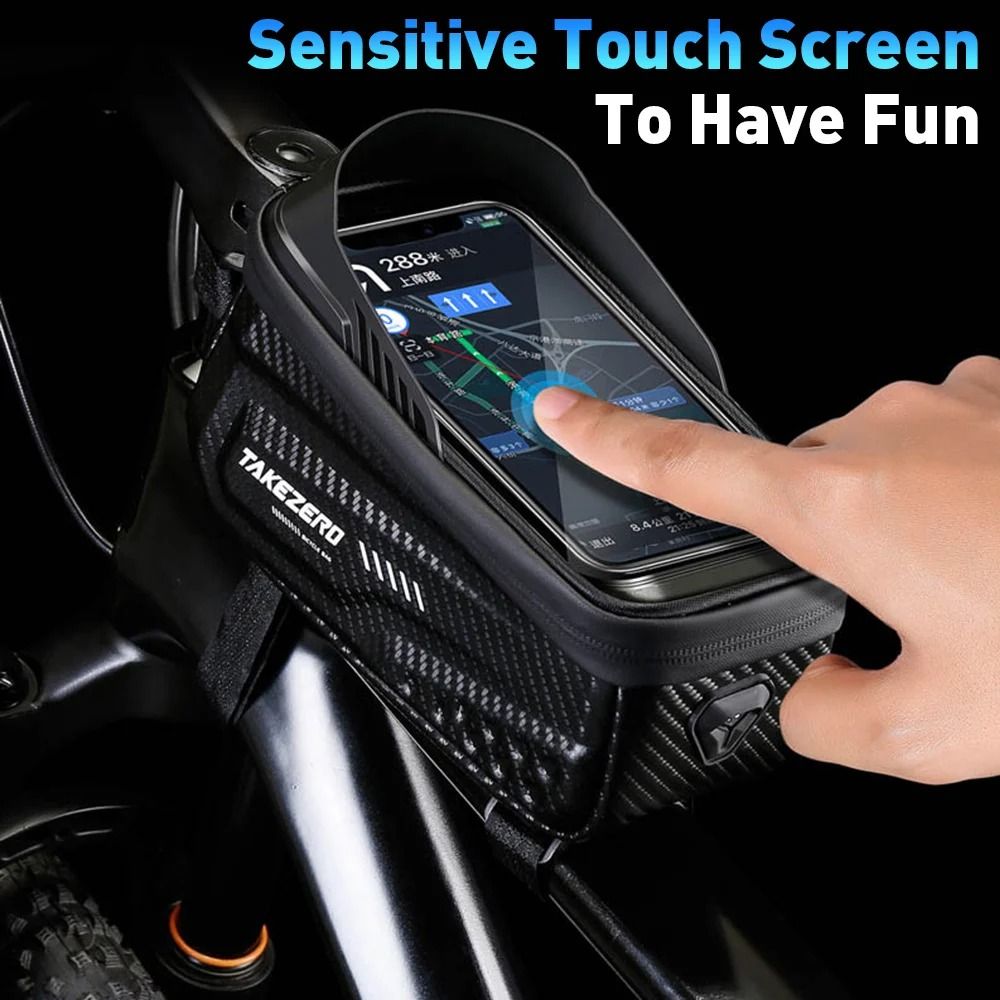 Waterproof Bicycle Frame Bag With Touch Screen Phone Case For 65 Inch Devices 2