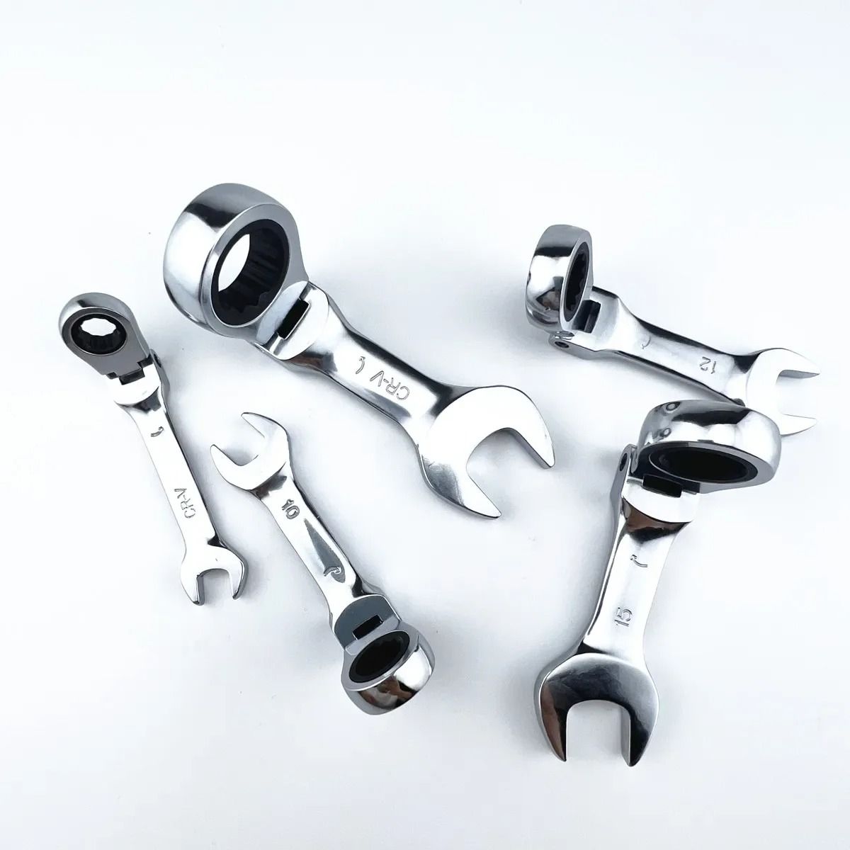 Mini Ratchet Wrench With Movable Head DualPurpose Open End LaborSaving Tool 3