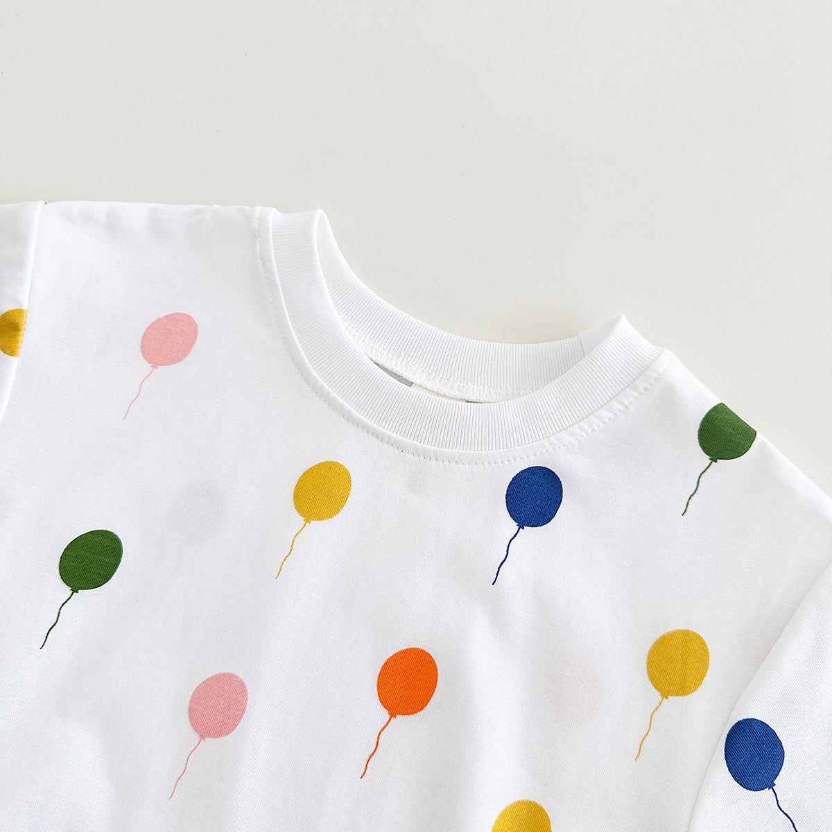 Summer Baby Girls Newborn Jumpsuit Balloon Print Short Sleeved Cotton Infant Bodysuit Boys Child Clothing
