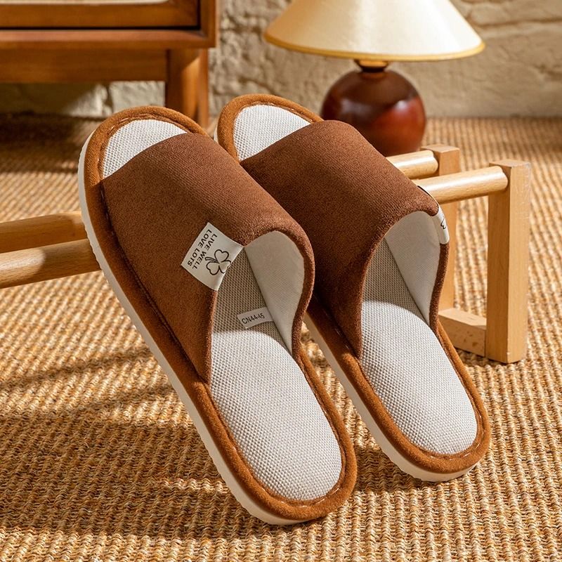 Mens NonSlip Soft Sole Linen Indoor Slippers For Spring And Summer 10