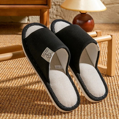 Mens NonSlip Soft Sole Linen Indoor Slippers For Spring And Summer 6