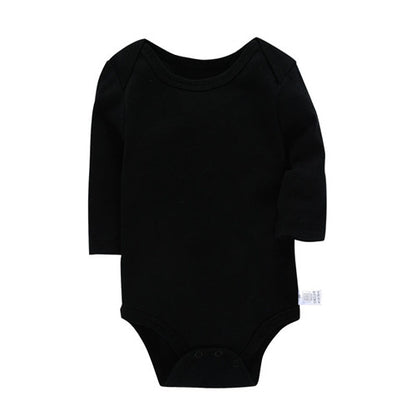 Solid Cotton Bodysuit For Newborns Four Season Long Sleeve Infant Baby Girls Boys Jumpsuit Romper Soft Breathable Fit