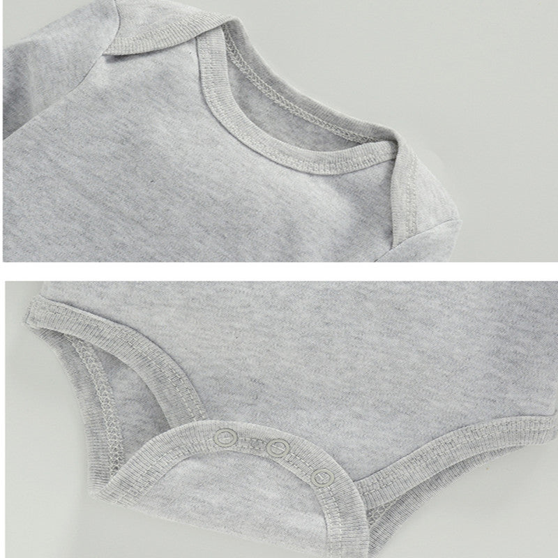 Solid Cotton Bodysuit For Newborns Four Season Long Sleeve Infant Baby Girls Boys Jumpsuit Romper Soft Breathable Fit