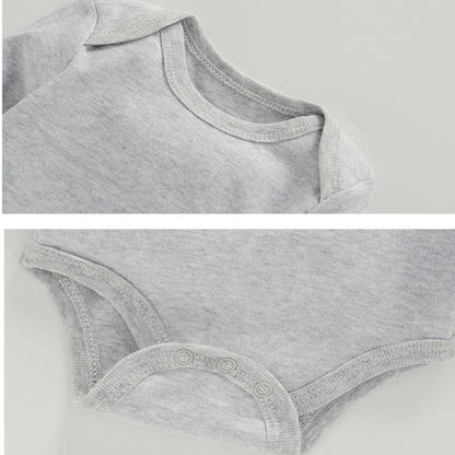 Solid Cotton Bodysuit For Newborns Four Season Long Sleeve Infant Baby Girls Boys Jumpsuit Romper Soft Breathable Fit