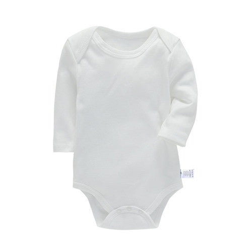Solid Cotton Bodysuit For Newborns Four Season Long Sleeve Infant Baby Girls Boys Jumpsuit Romper Soft Breathable Fit