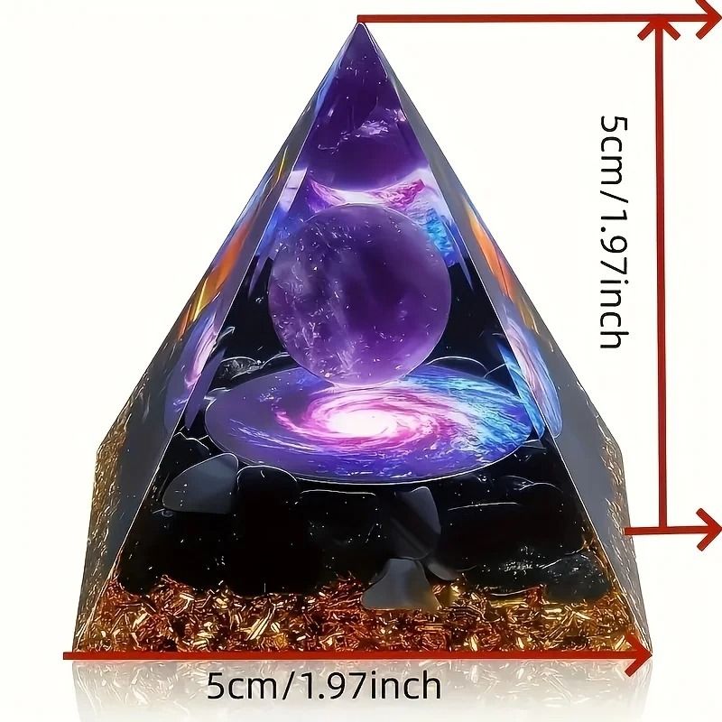 Amethyst Crystal Ball Pyramid Home Decor Raw Stone For Stress Relief 4