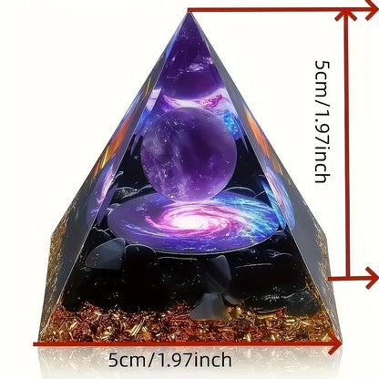 Amethyst Crystal Ball Pyramid Home Decor Raw Stone For Stress Relief 4