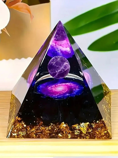 Amethyst Crystal Ball Pyramid Home Decor Raw Stone For Stress Relief 6