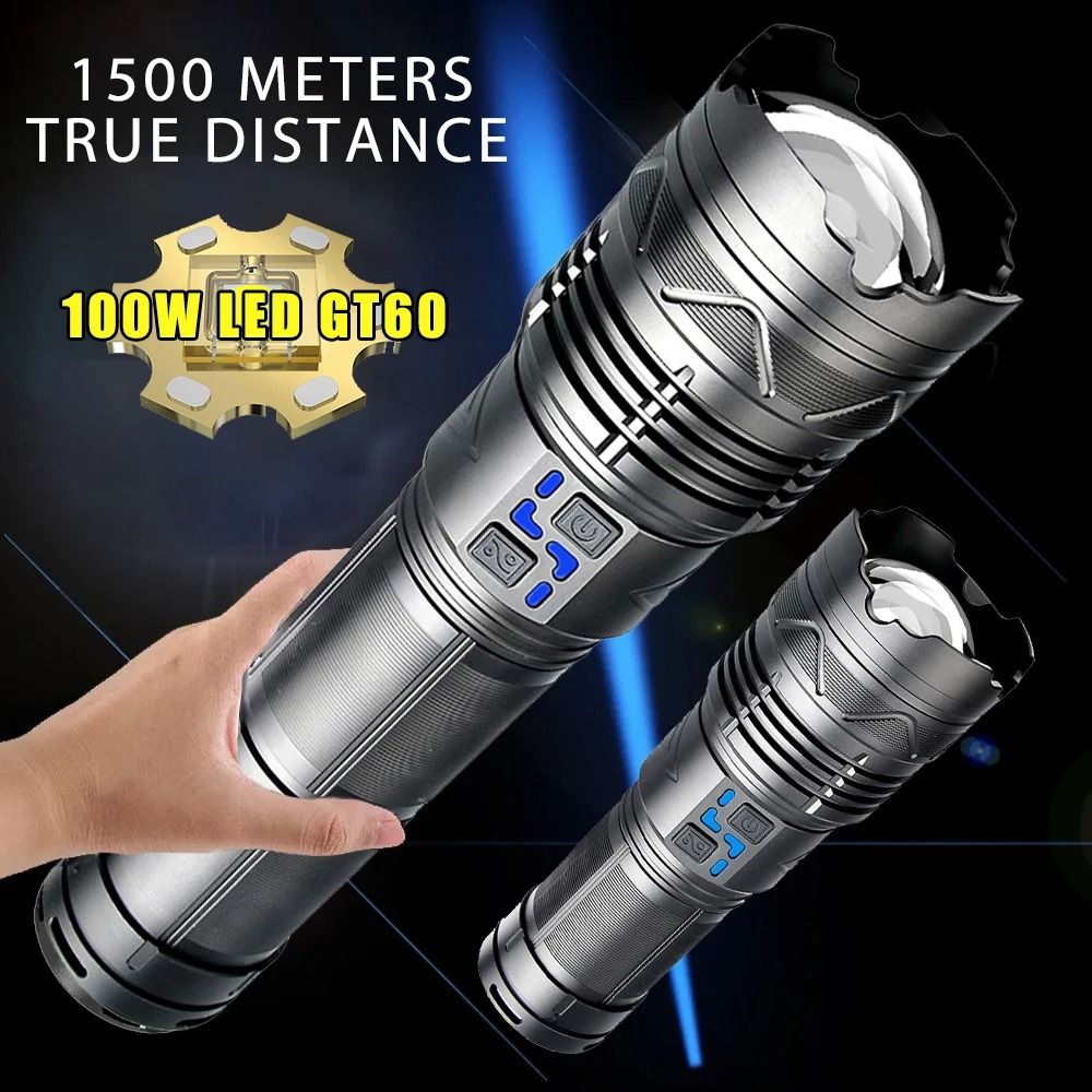 High Power LED Flashlight – Super Bright Rechargeable Tactical Torch for Camping and Outdoor Use