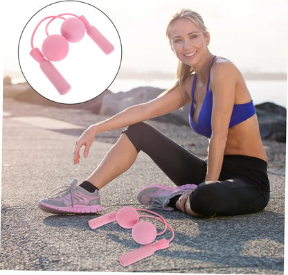 Fitness Jump Rope With Big Ball, Heavy Cordless Skipping Rope for Fat Burning, Suitable for Household Indoor Sports