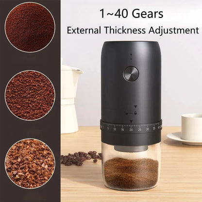 Portable 1800 MAh Rechargeable Coffee Bean Grinder With Adjustable Gears 1