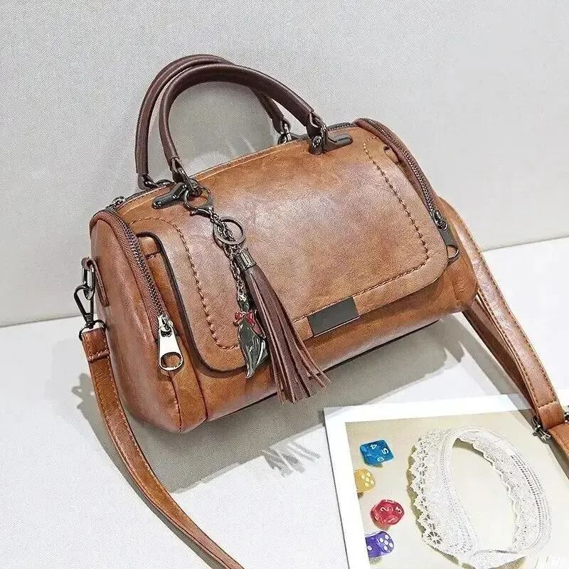 Elegant Tassel Shoulder Handbag With Large Capacity 1