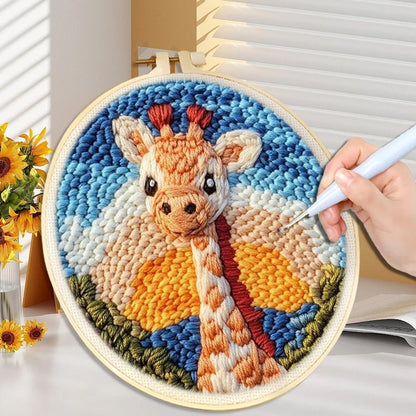 Animal Punch Needle Embroidery Craft Kit for Beginners