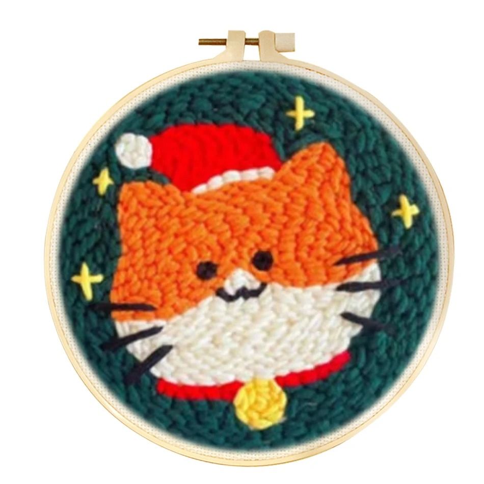 Animal Punch Needle Embroidery Craft Kit For Beginners 11