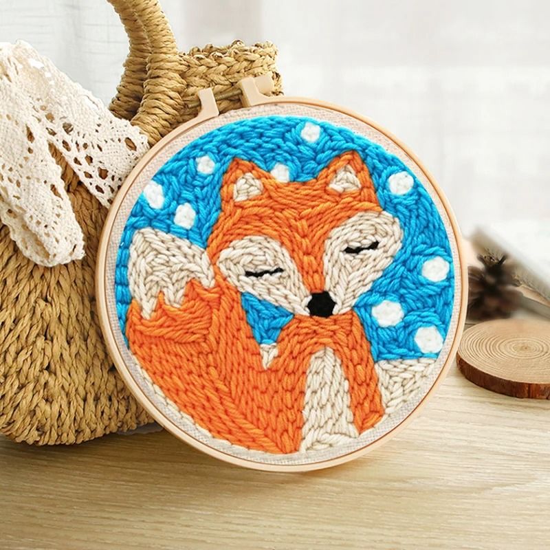 Animal Punch Needle Embroidery Craft Kit For Beginners 13