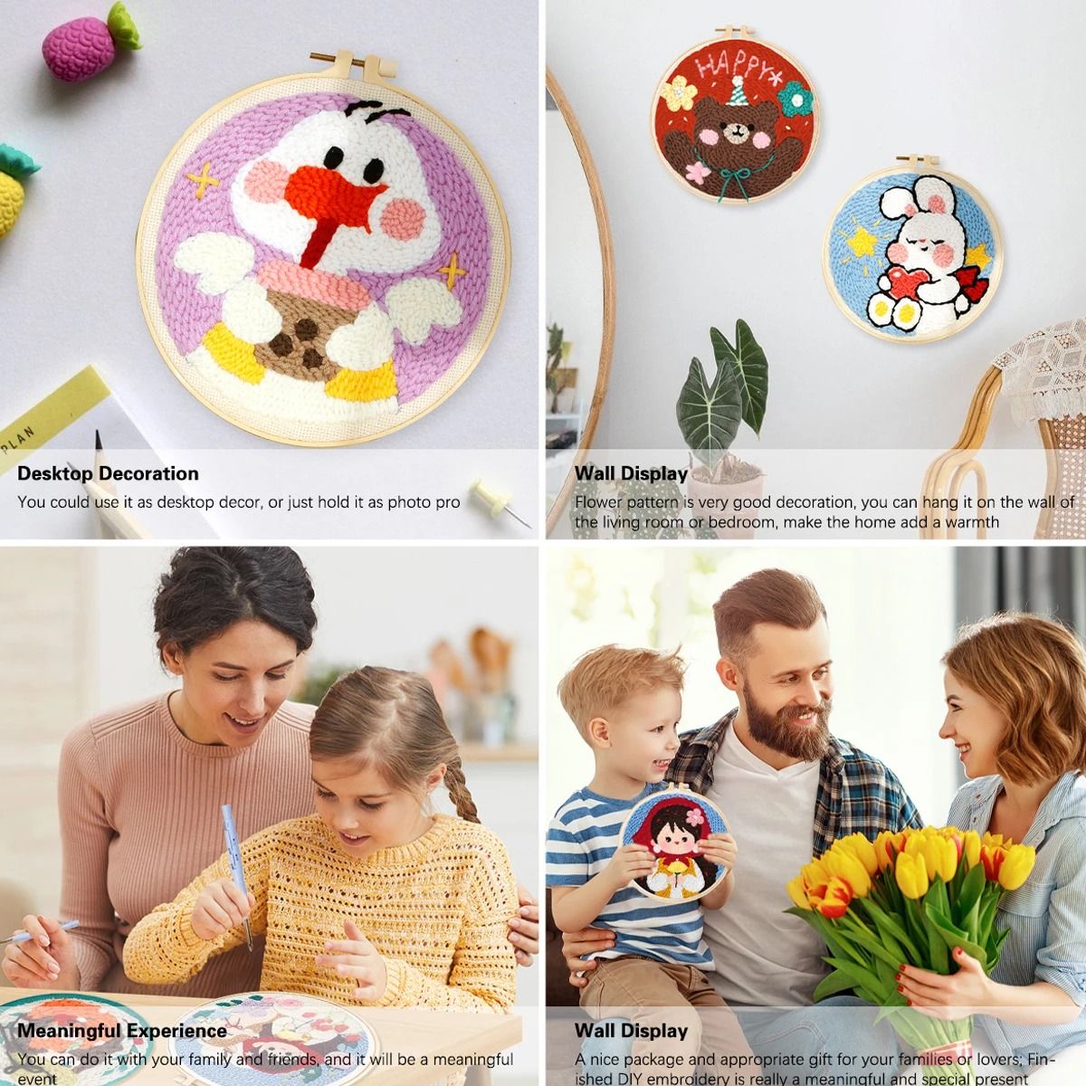 Animal Punch Needle Embroidery Craft Kit For Beginners 5
