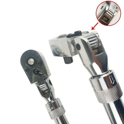72 Tooth Carbon Steel Retractable Ratchet Wrench With Quick Release 5