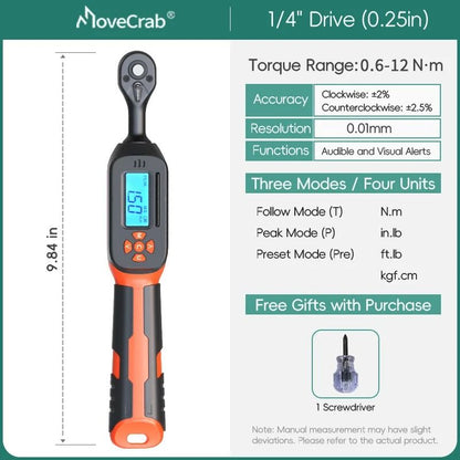 Digital Torque Wrench 15 To 340Nm With LED And Buzzer Alert 4