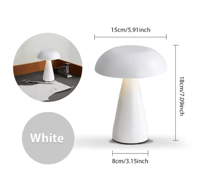 Retro Rechargeable Mushroom LED Table Lamp Warm Touch Sensor Nightlight 9