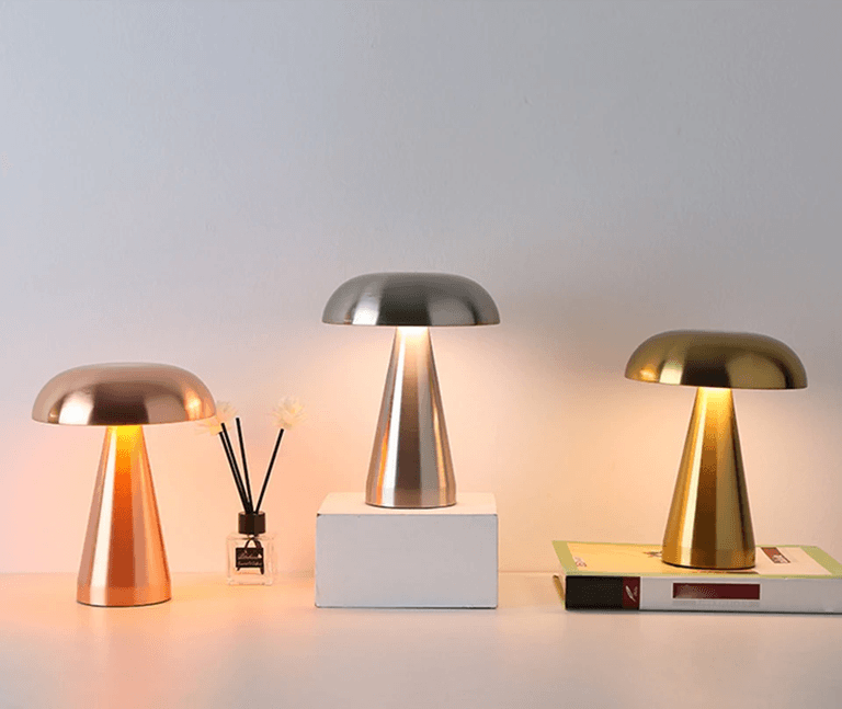 Retro Rechargeable Mushroom LED Table Lamp Warm Touch Sensor Nightlight 3