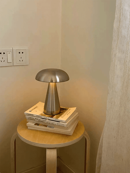Retro Rechargeable Mushroom LED Table Lamp Warm Touch Sensor Nightlight 4