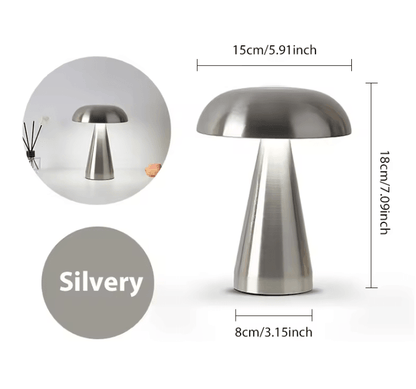 Retro Rechargeable Mushroom LED Table Lamp Warm Touch Sensor Nightlight 5