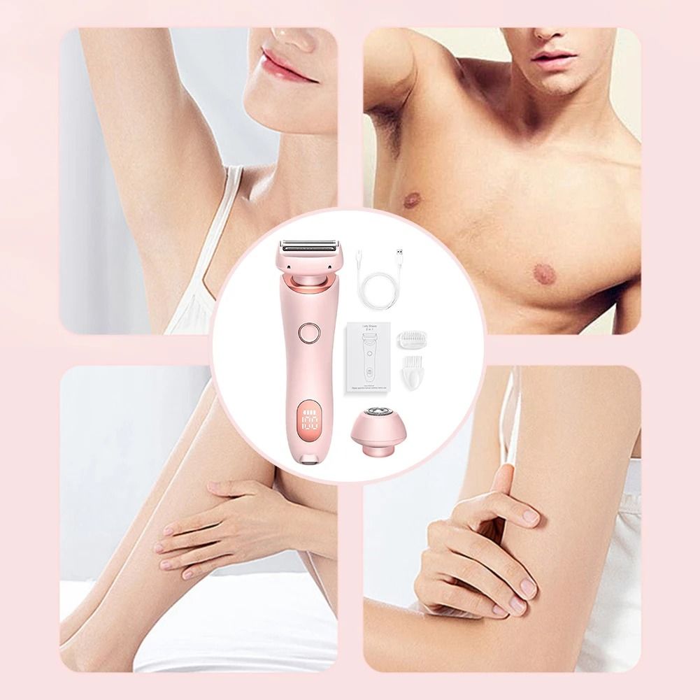 Waterproof 2 In 1 Bikini And Underarm Face Shaver For Women 3