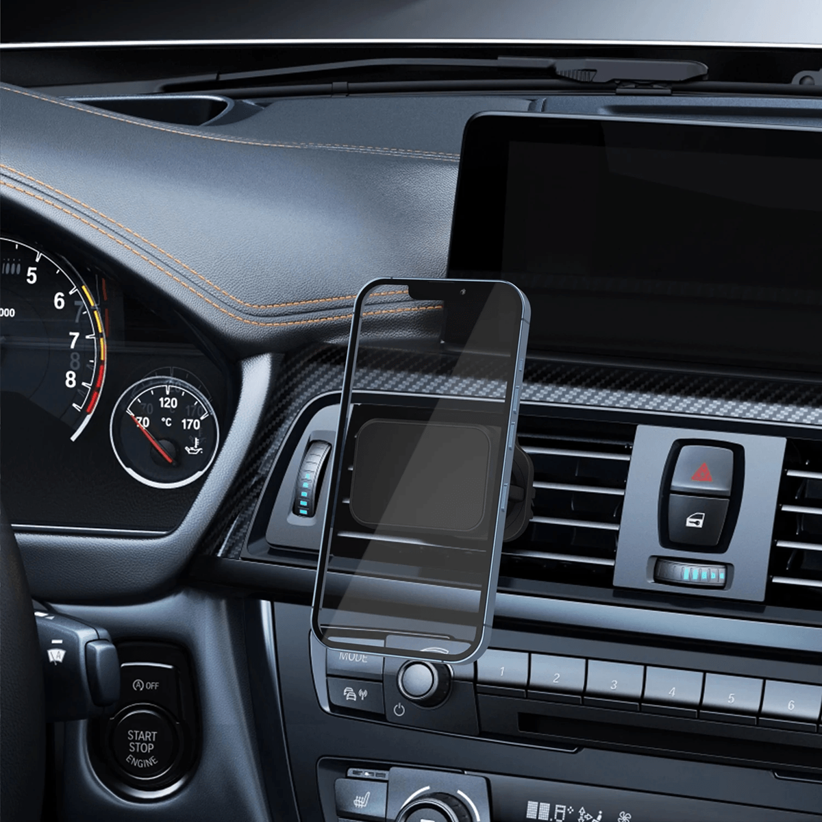 Universal 360 Degree Magnetic Car Vent Phone Holder Powerful 6Magnet Secure Mount 1
