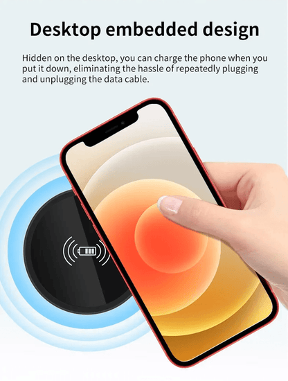 Embedded Fast Wireless Desk Charger Compact Inductive Charging Pad 3
